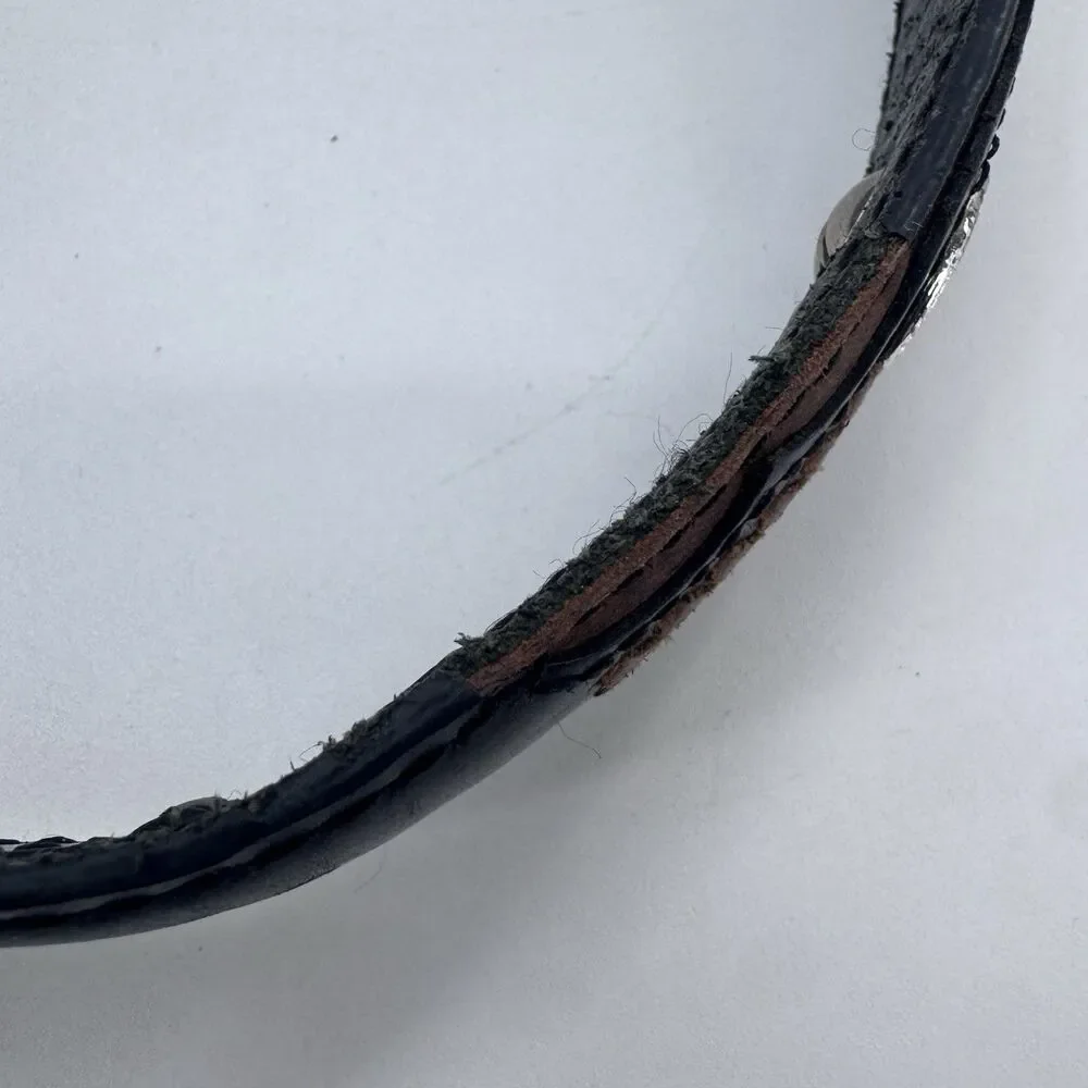 Nocona Kids Western Leather Belt Size 20 Brown Black Tooled Concho Rodeo 4411202